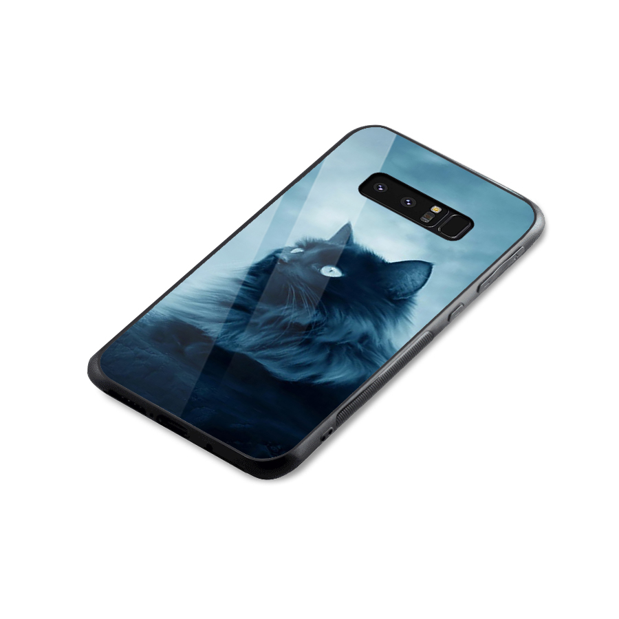 Wild Forest Cat Glass Back Case for Galaxy Note 8