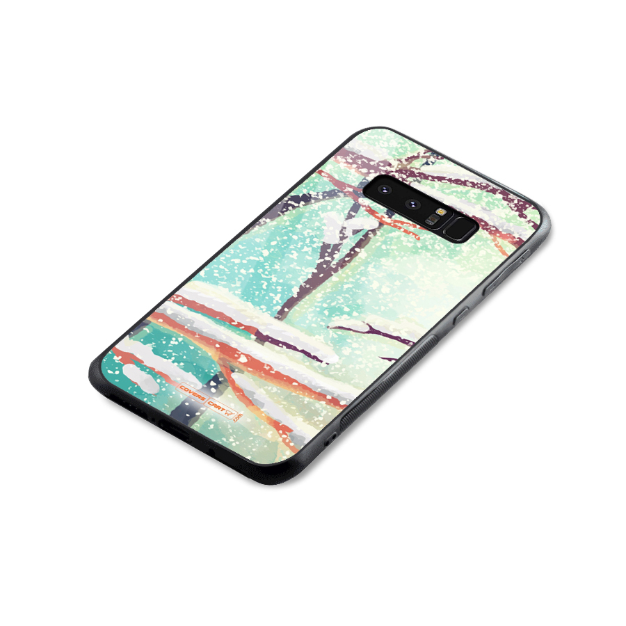 Winter Season Glass Back Case for Galaxy Note 8