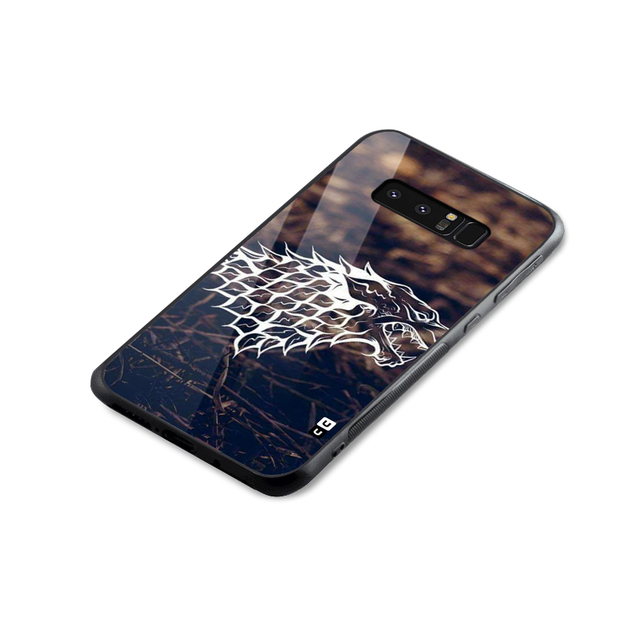 Wolf In White Glass Back Case for Galaxy Note 8