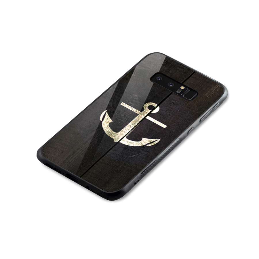 Wood Anchor Glass Back Case for Galaxy Note 8