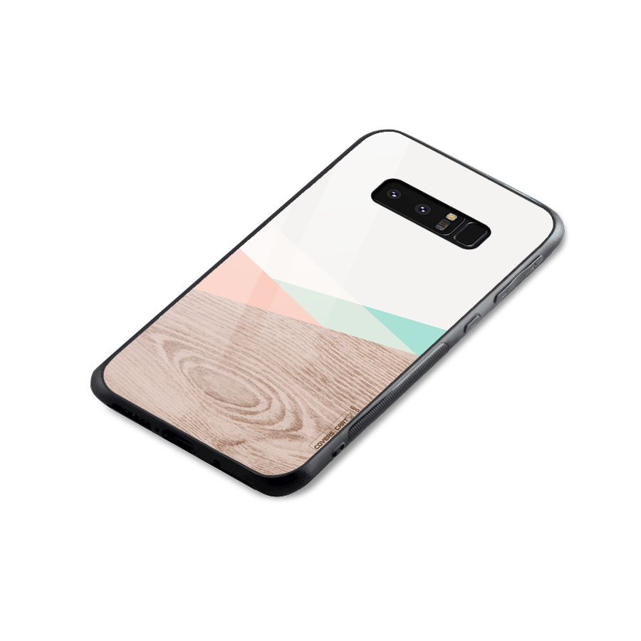 Wooden Fusion Glass Back Case for Galaxy Note 8