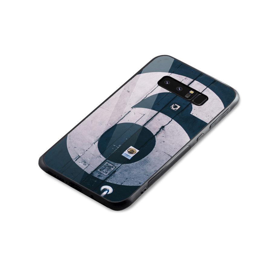 Wooden Six Glass Back Case for Galaxy Note 8