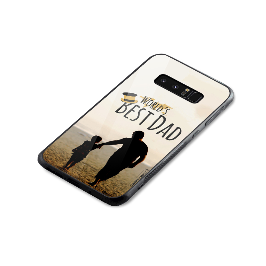 Worlds Best Dad Glass Back Case for Galaxy Note 8