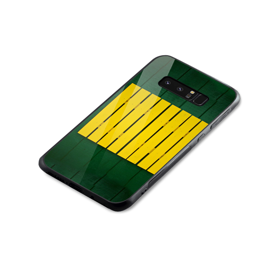 Yellow Fence Glass Back Case for Galaxy Note 8