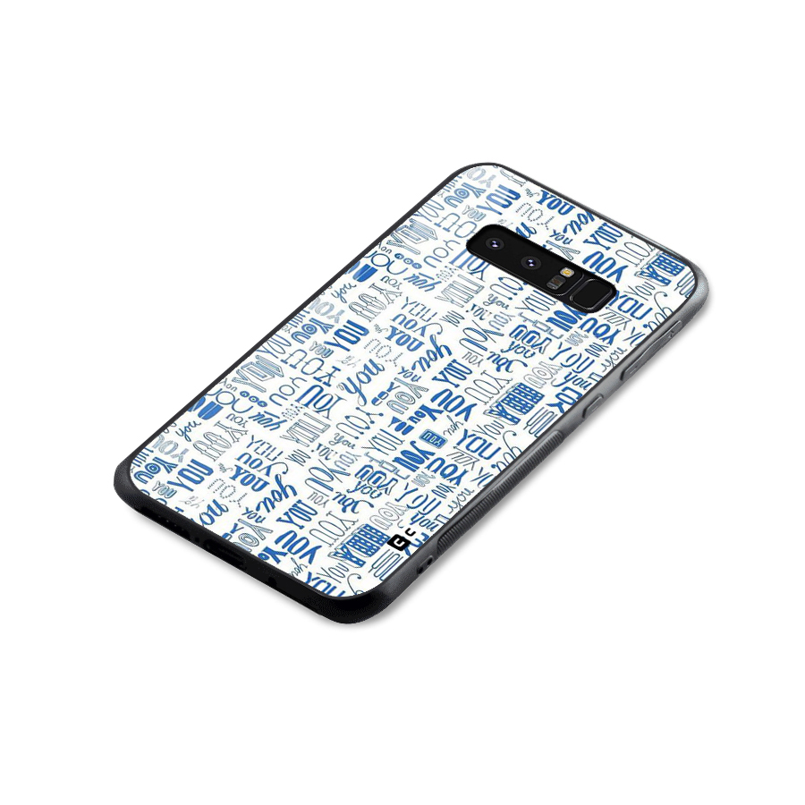 You Pattern Glass Back Case for Galaxy Note 8