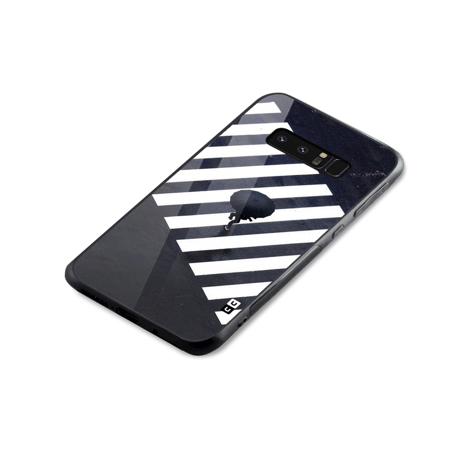 Zebra Walking Glass Back Case for Galaxy Note 8