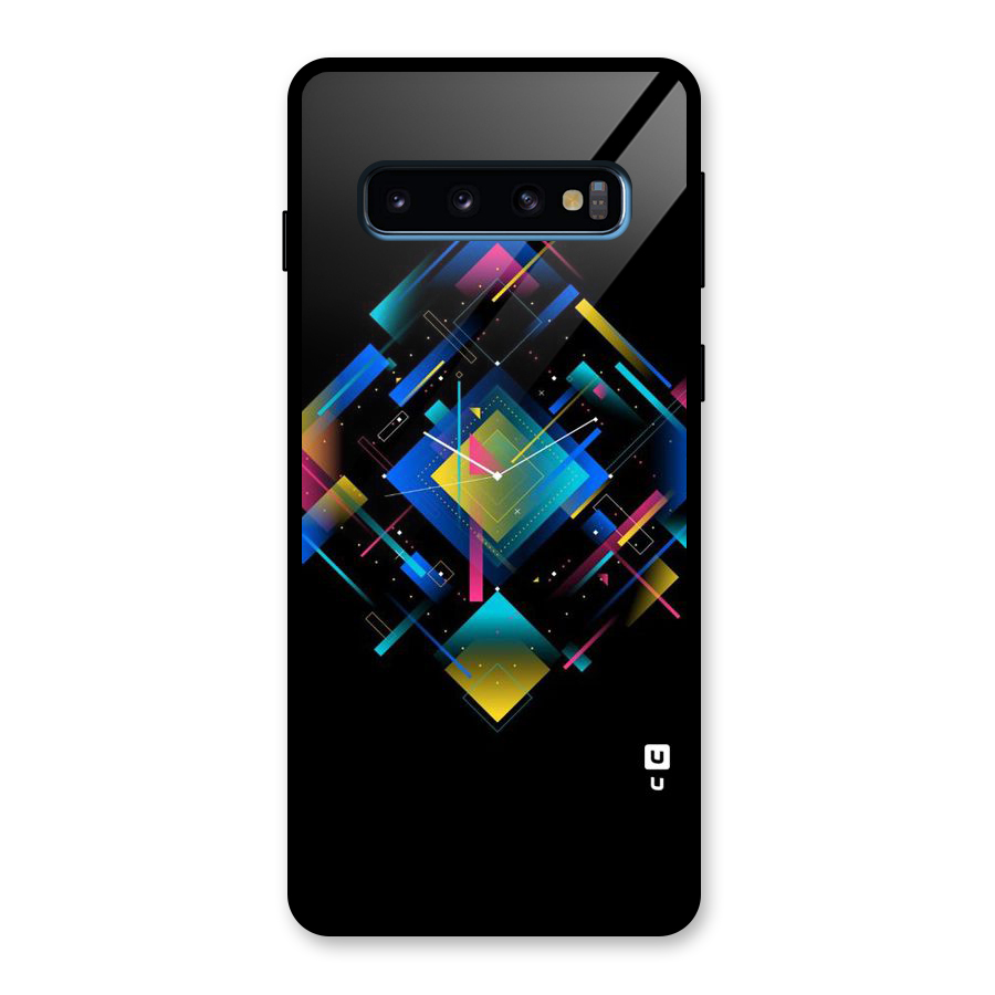 Abstract Clock Glass Back Case for Galaxy S10