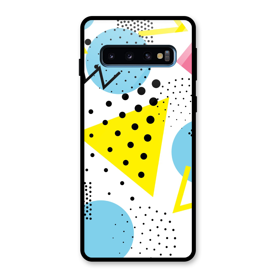 Abstract Geometry Glass Back Case for Galaxy S10
