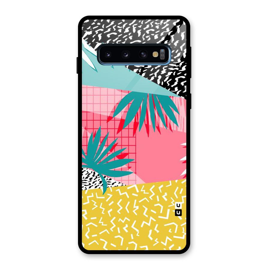 Abstract Grass Hues Glass Back Case for Galaxy S10