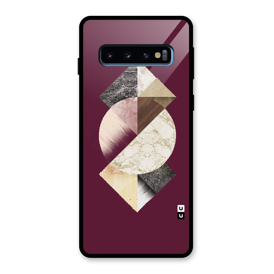 Abstract Marble Pattern Glass Back Case for Galaxy S10