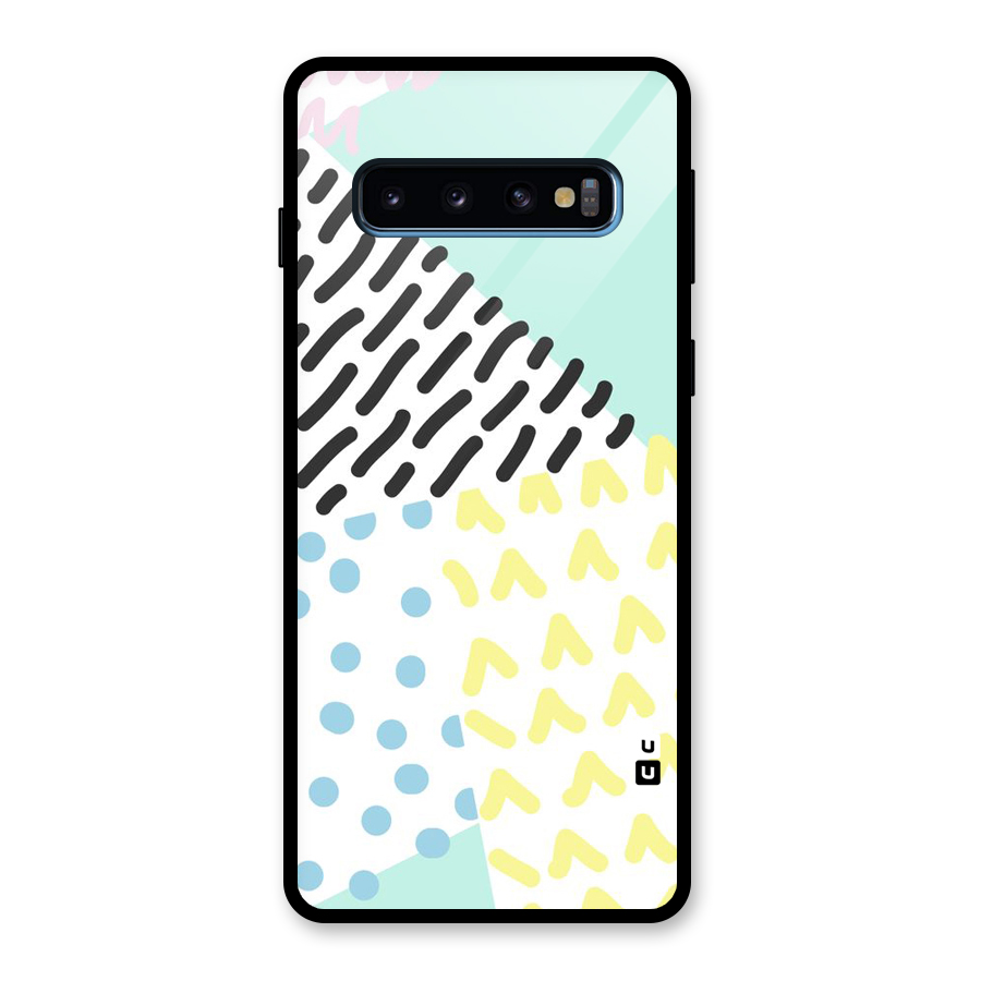 Abstract Pastel Glass Back Case for Galaxy S10