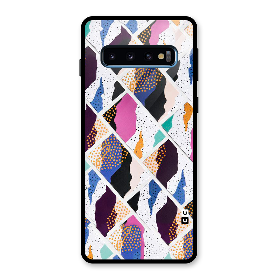 Abstract Polka Glass Back Case for Galaxy S10