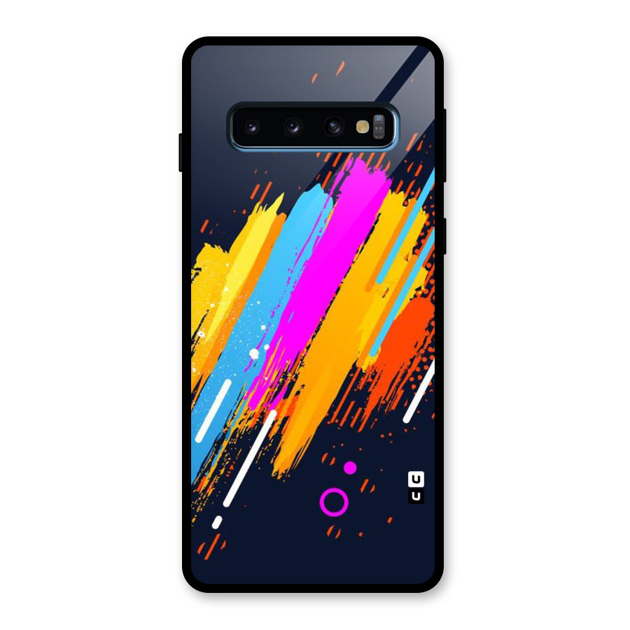 Abstract Shades Glass Back Case for Galaxy S10