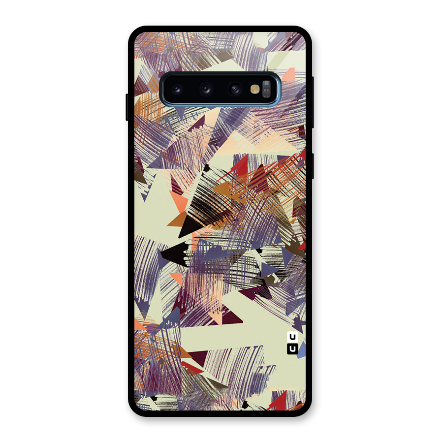 Abstract Sketch Glass Back Case for Galaxy S10