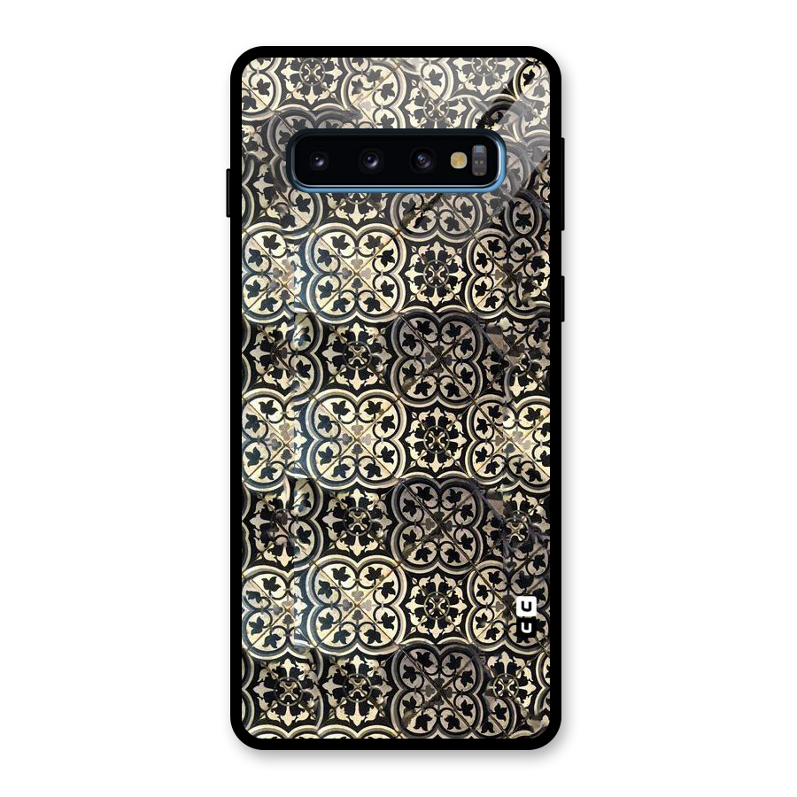 Abstract Tile Glass Back Case for Galaxy S10