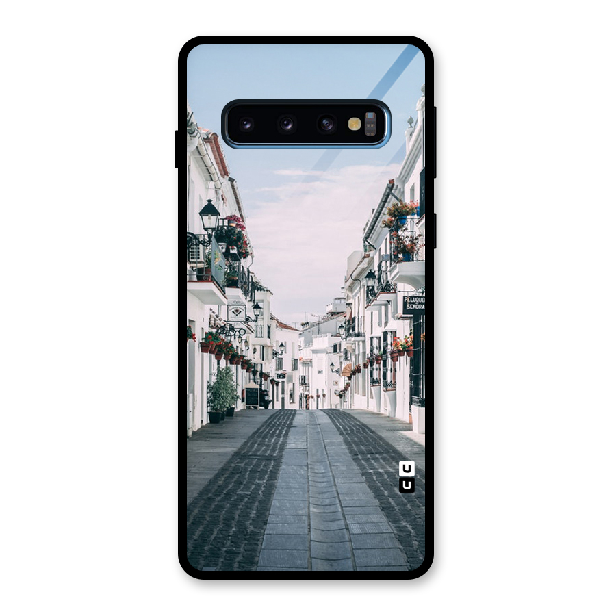 Aesthetic Street Glass Back Case for Galaxy S10