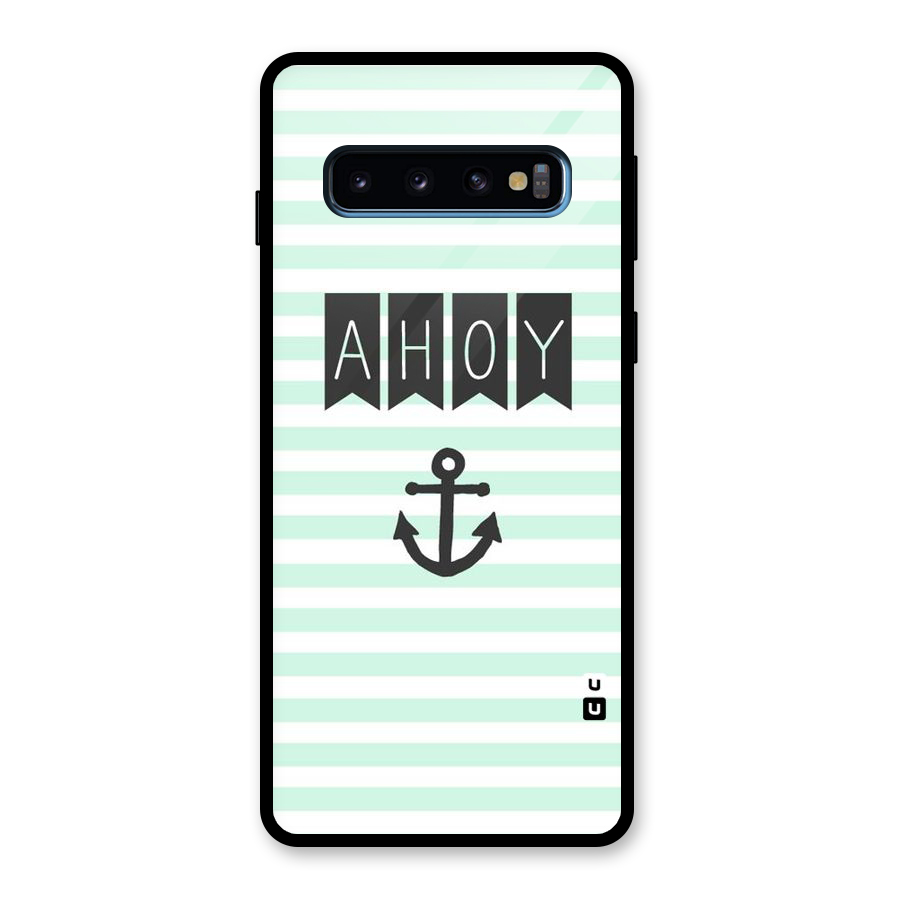 Ahoy Sailor Glass Back Case for Galaxy S10