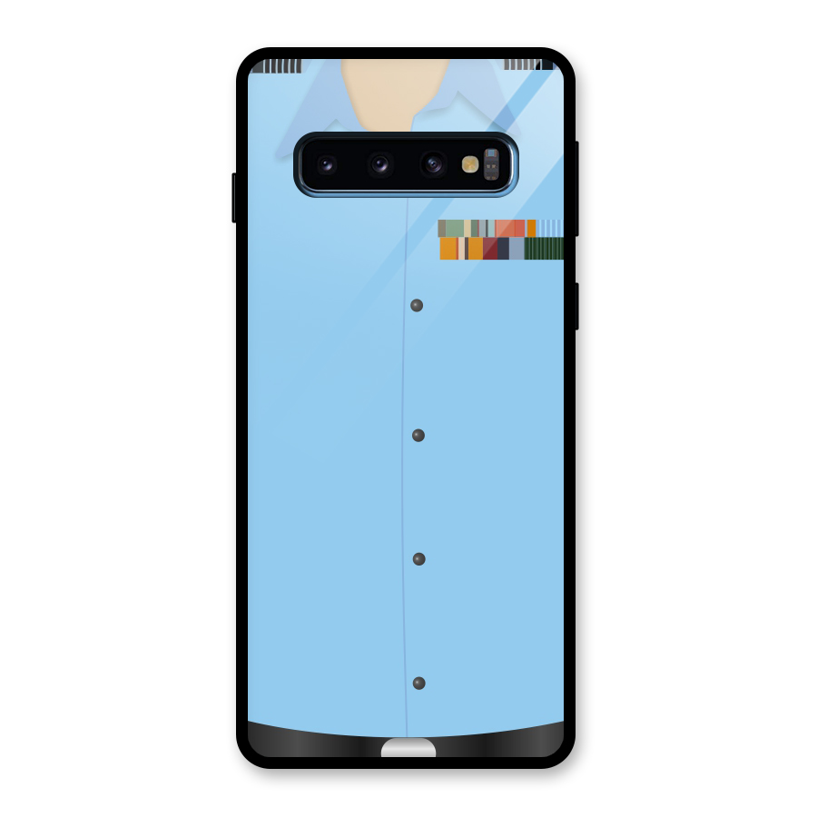 Air Force Uniform Glass Back Case for Galaxy S10
