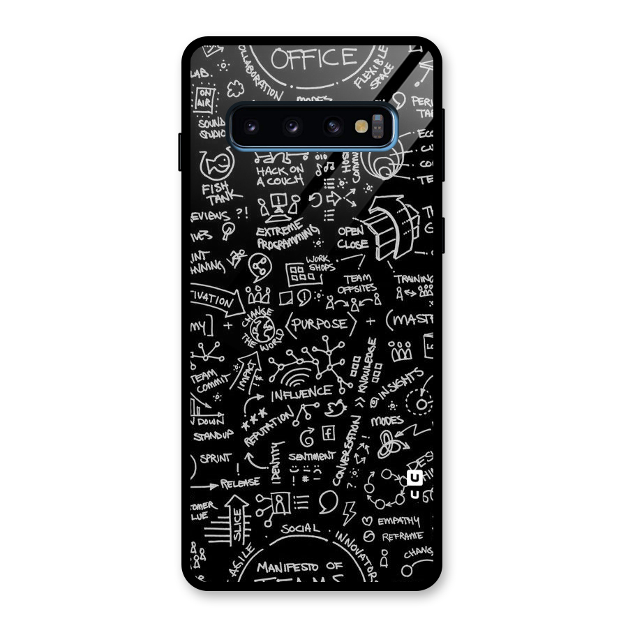 Anatomy Pattern Glass Back Case for Galaxy S10