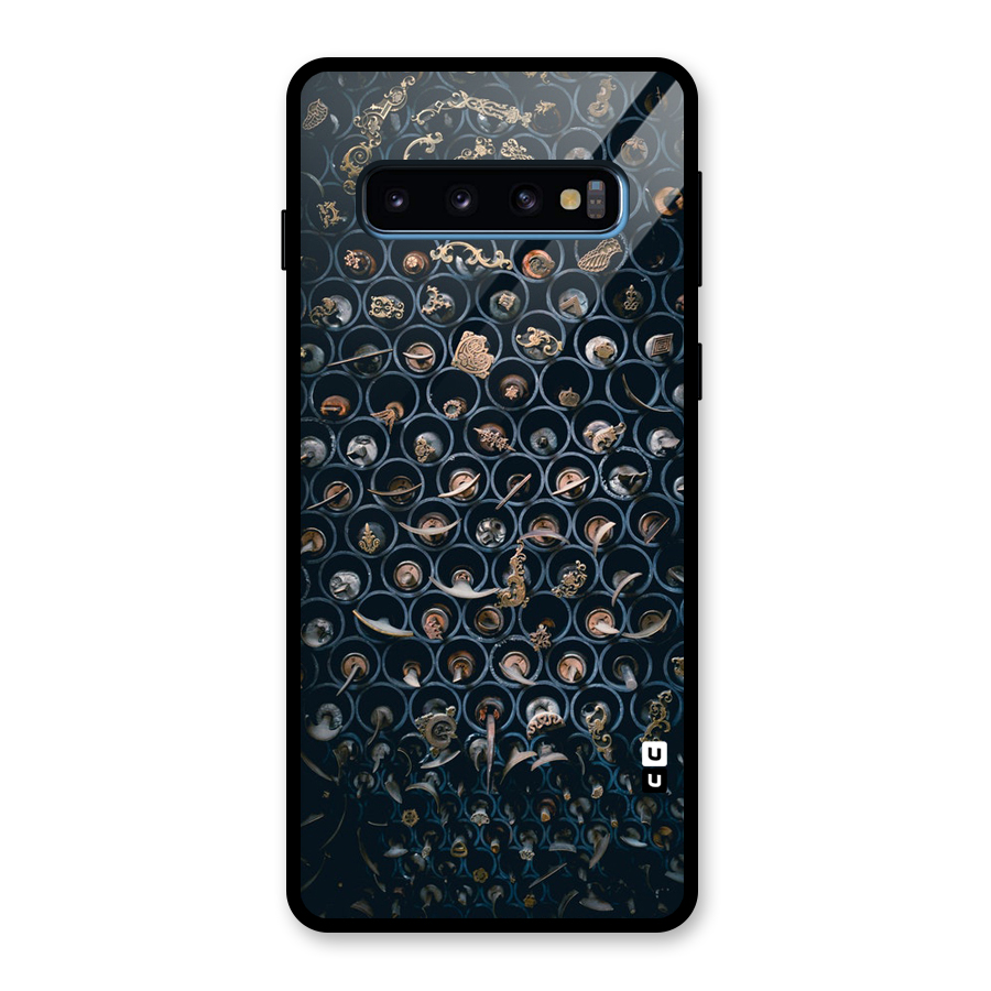 Ancient Wall Circles Glass Back Case for Galaxy S10