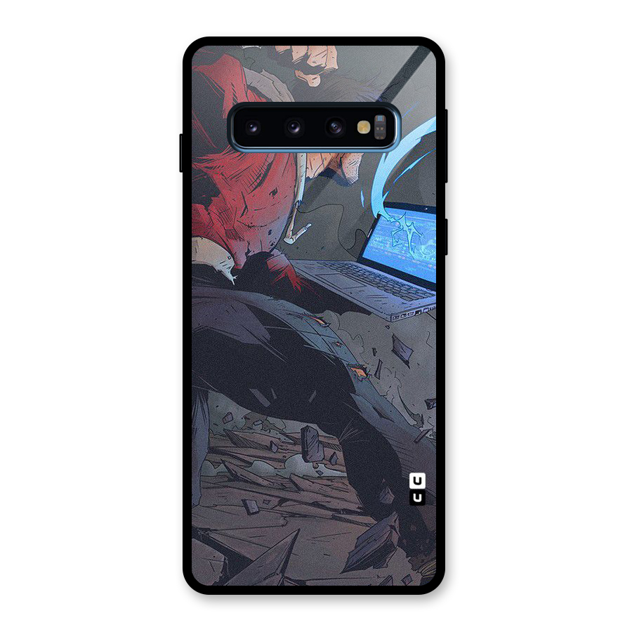 Angry Programmer Glass Back Case for Galaxy S10