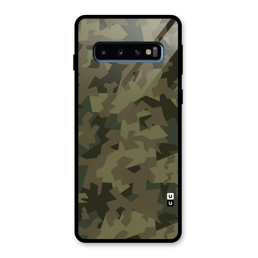 Army Abstract Glass Back Case for Galaxy S10