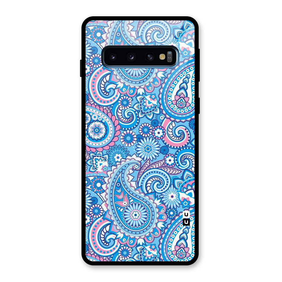 Artistic Blue Art Glass Back Case for Galaxy S10