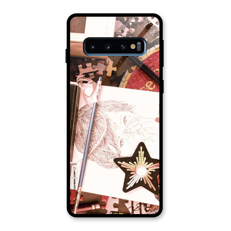 Artistic Messy Glass Back Case for Galaxy S10