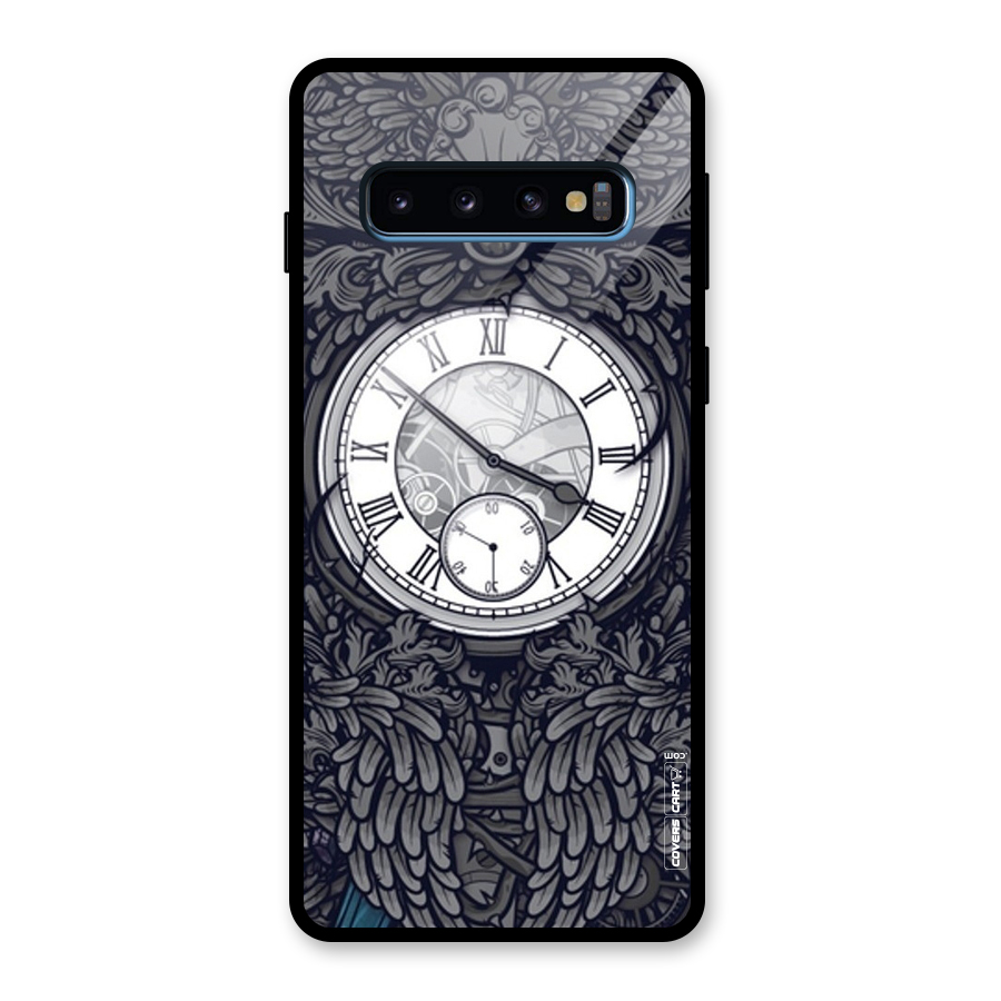Artsy Wall Clock Glass Back Case for Galaxy S10