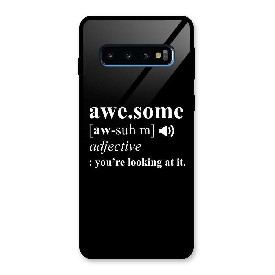 Awesome Looking at it Glass Back Case for Galaxy S10