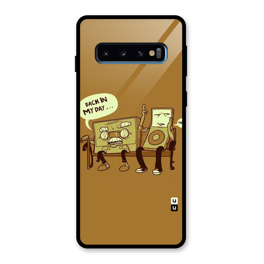 Back In Day Casette Glass Back Case for Galaxy S10