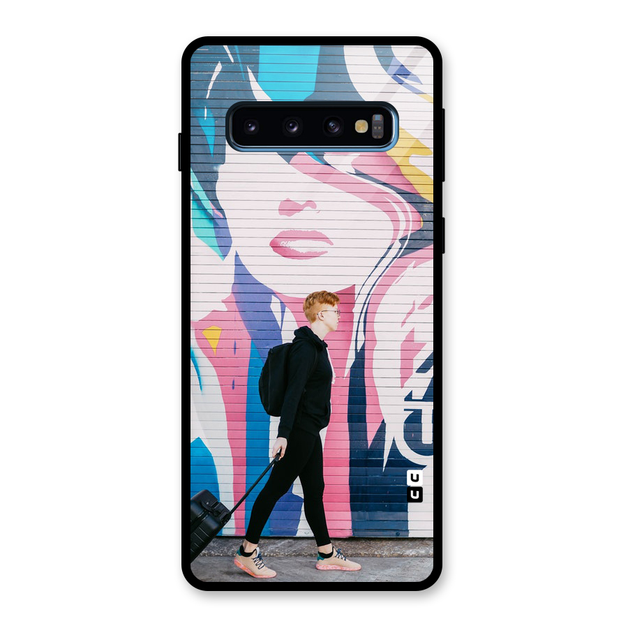 Backpacker Glass Back Case for Galaxy S10