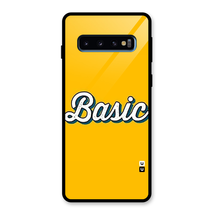 Basic Yellow Glass Back Case for Galaxy S10