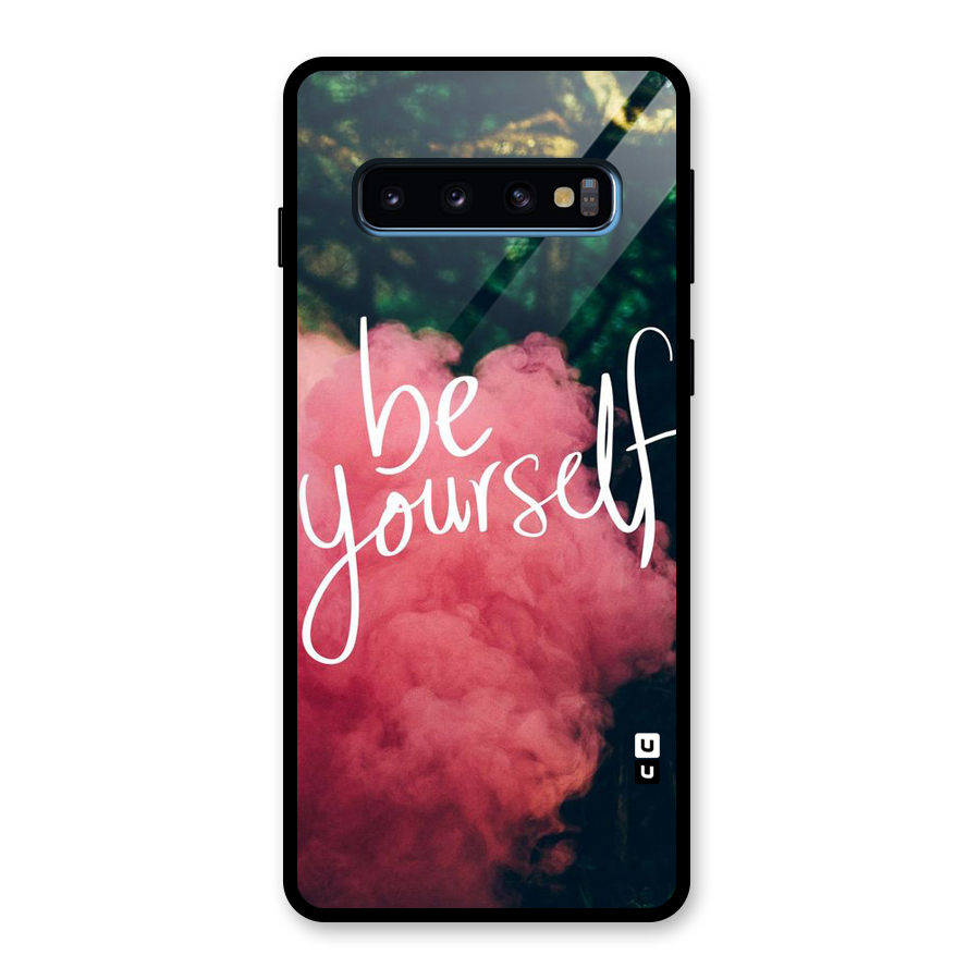 Be Yourself Greens Glass Back Case for Galaxy S10