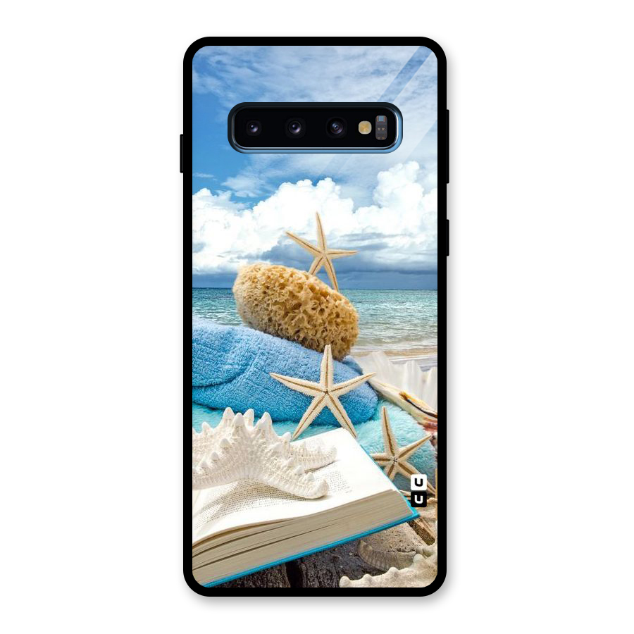Beach Sky Glass Back Case for Galaxy S10