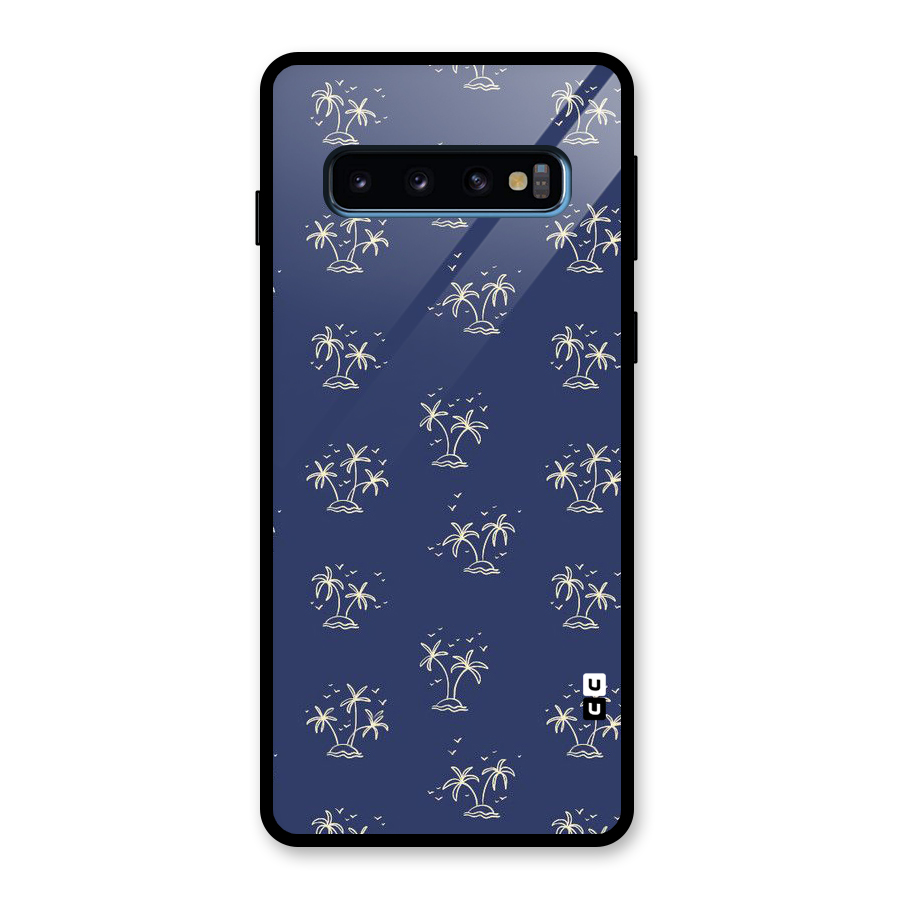 Beach Trees Glass Back Case for Galaxy S10