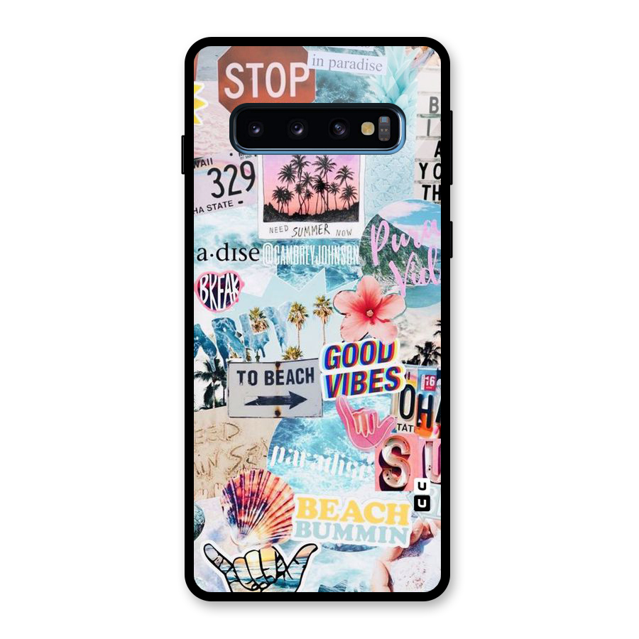 Beaching Life Glass Back Case for Galaxy S10