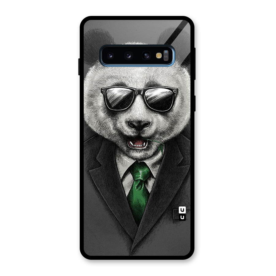 Bear Face Glass Back Case for Galaxy S10