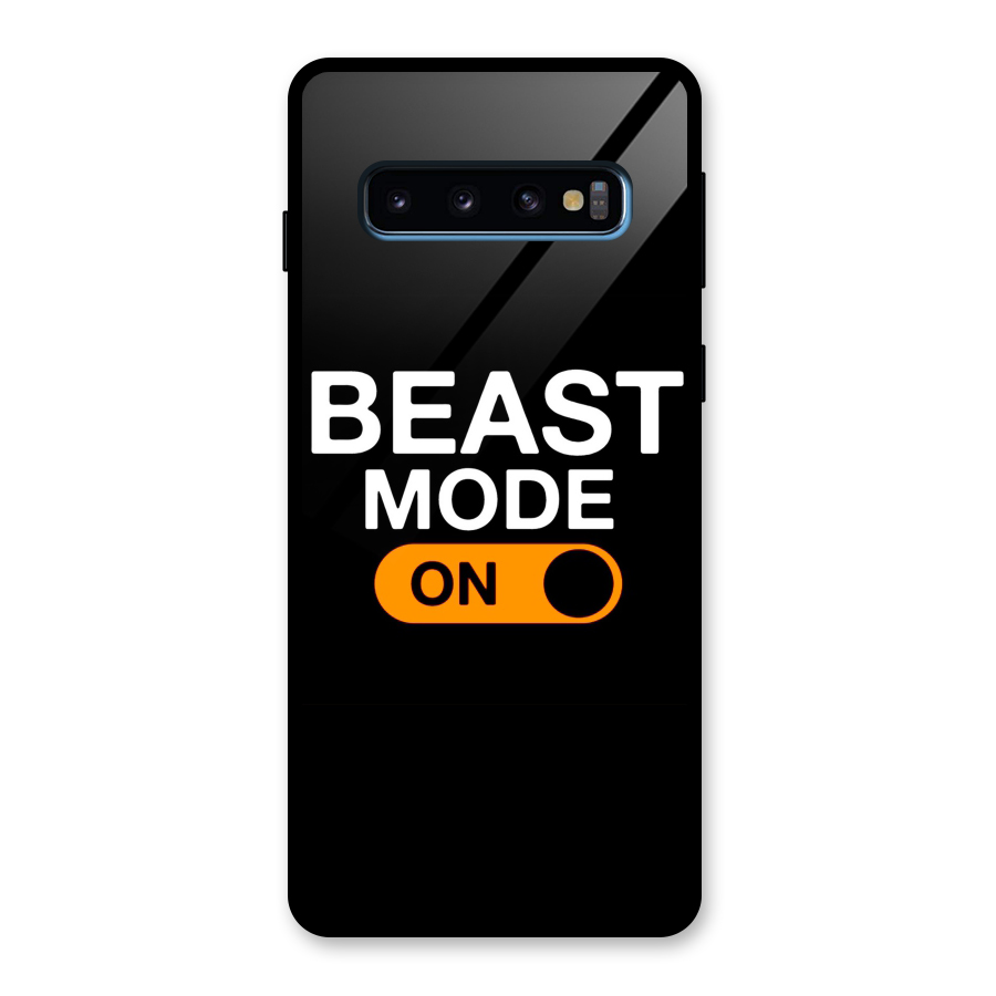 Beast Mode Switched On Glass Back Case for Galaxy S10