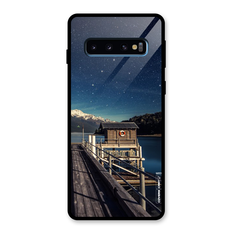 Beautiful Dock Hut Glass Back Case for Galaxy S10