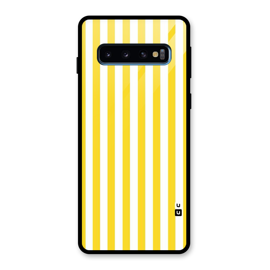 Beauty Color Stripes Glass Back Case for Galaxy S10