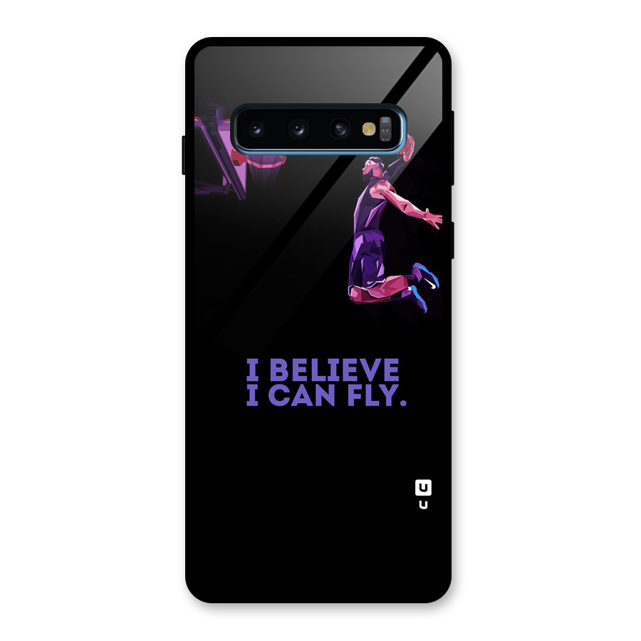 Believe And Fly Glass Back Case for Galaxy S10