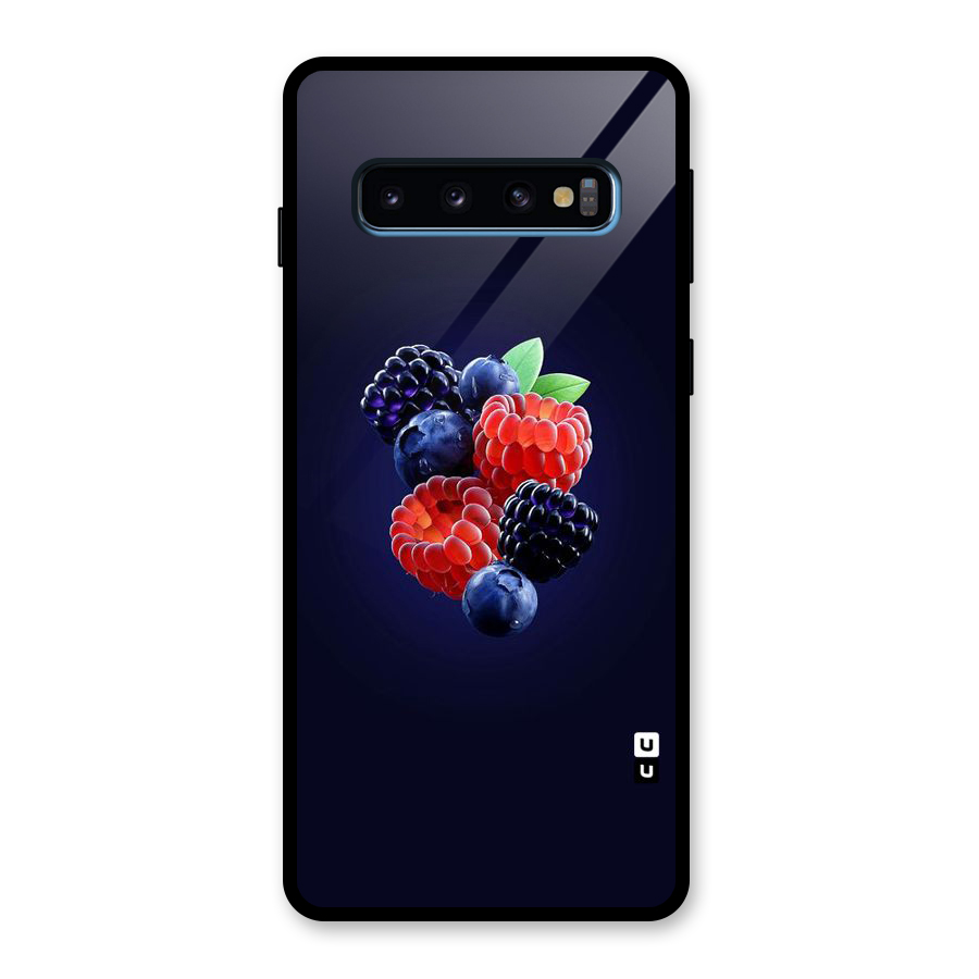 Berry Blast Glass Back Case for Galaxy S10