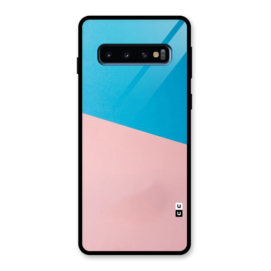 Bicolor Design Glass Back Case for Galaxy S10