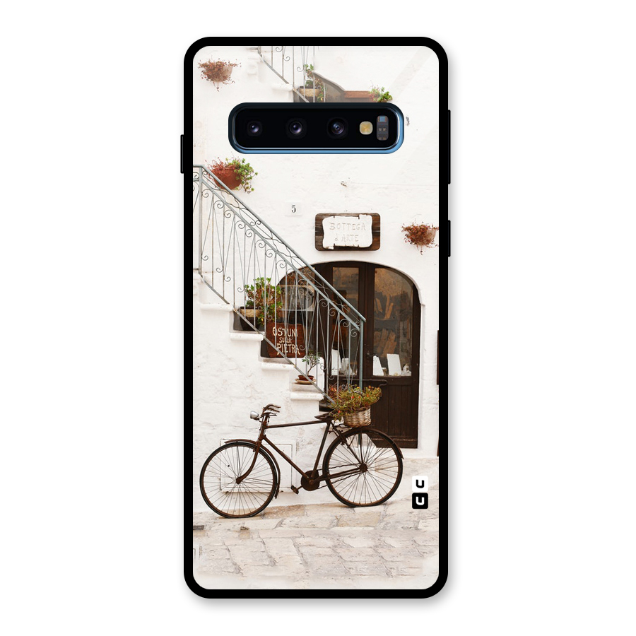 Bicycle Wall Glass Back Case for Galaxy S10