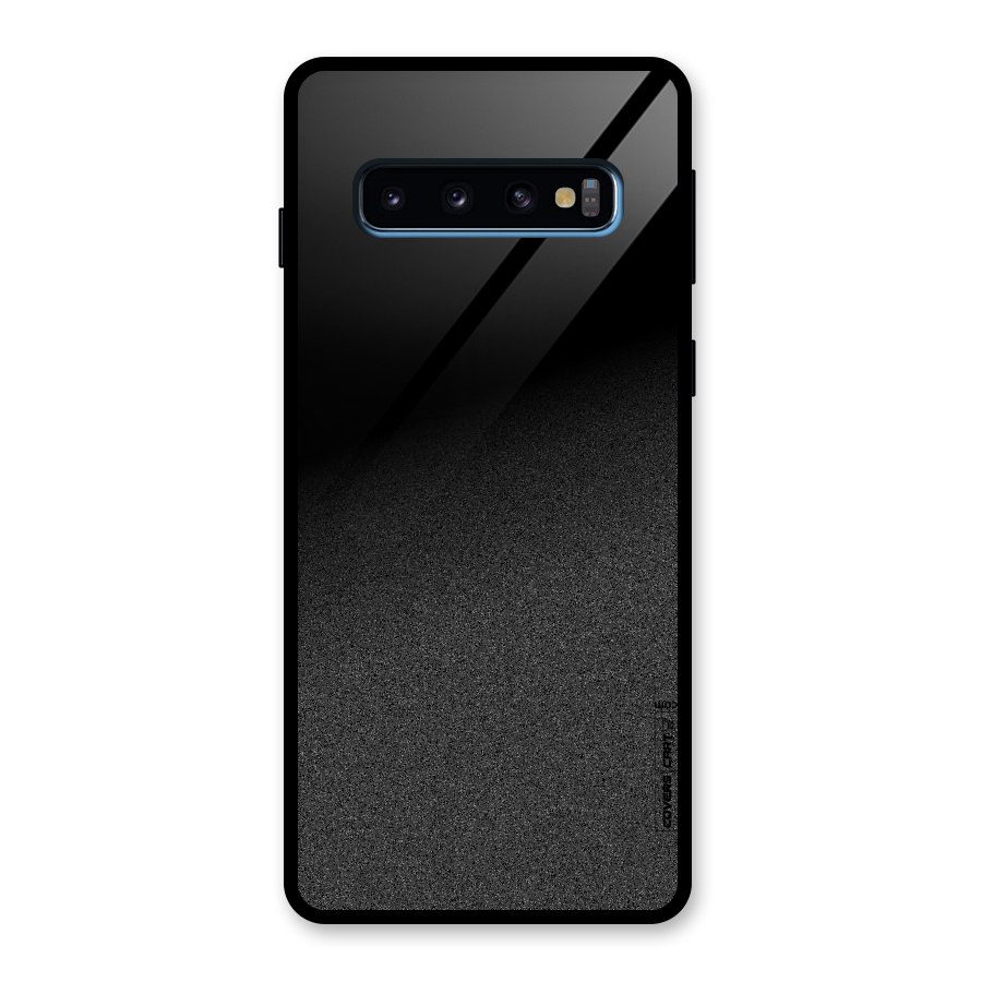 Black Grey Noise Fusion Glass Back Case for Galaxy S10