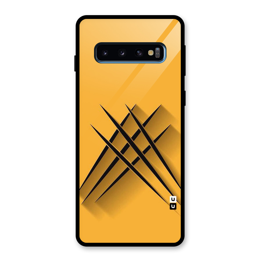 Black Paws Glass Back Case for Galaxy S10