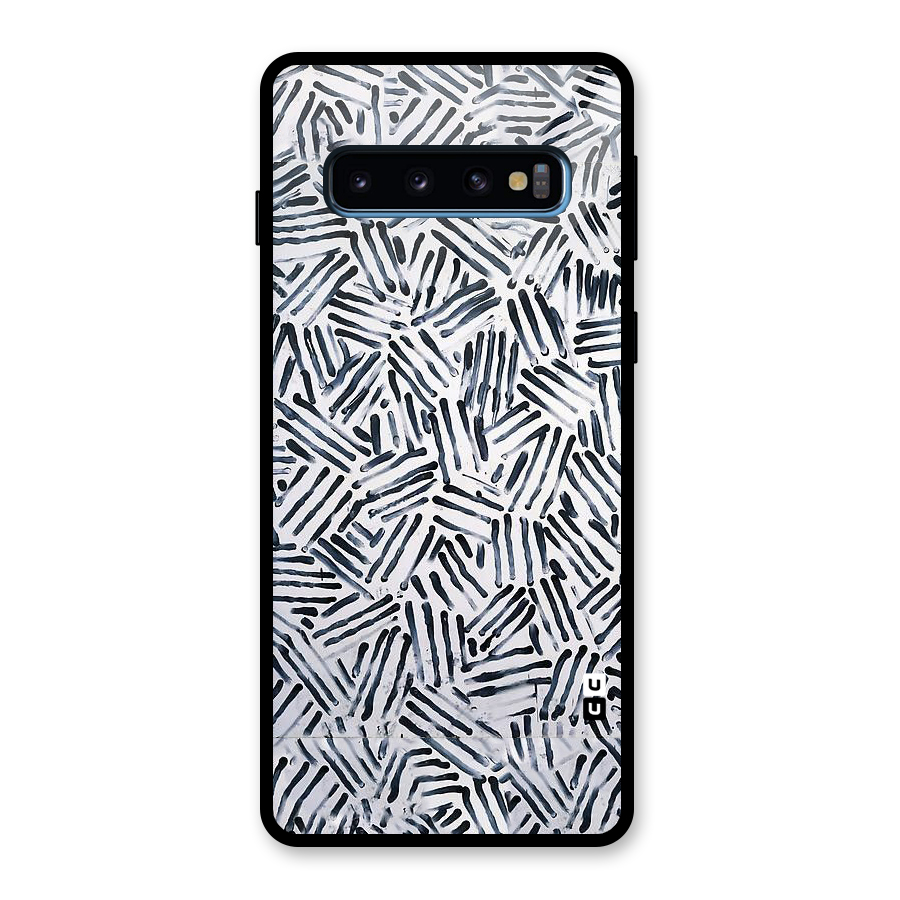 Black Tiny Uneven Glass Back Case for Galaxy S10