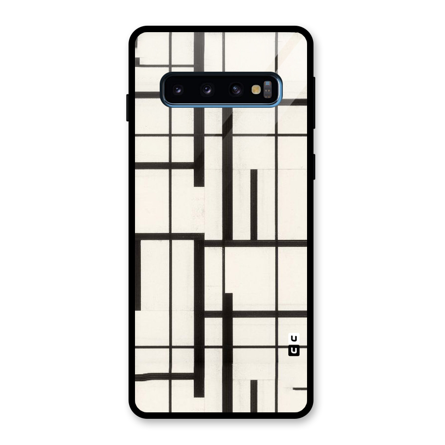 Black Unsymmetry Glass Back Case for Galaxy S10