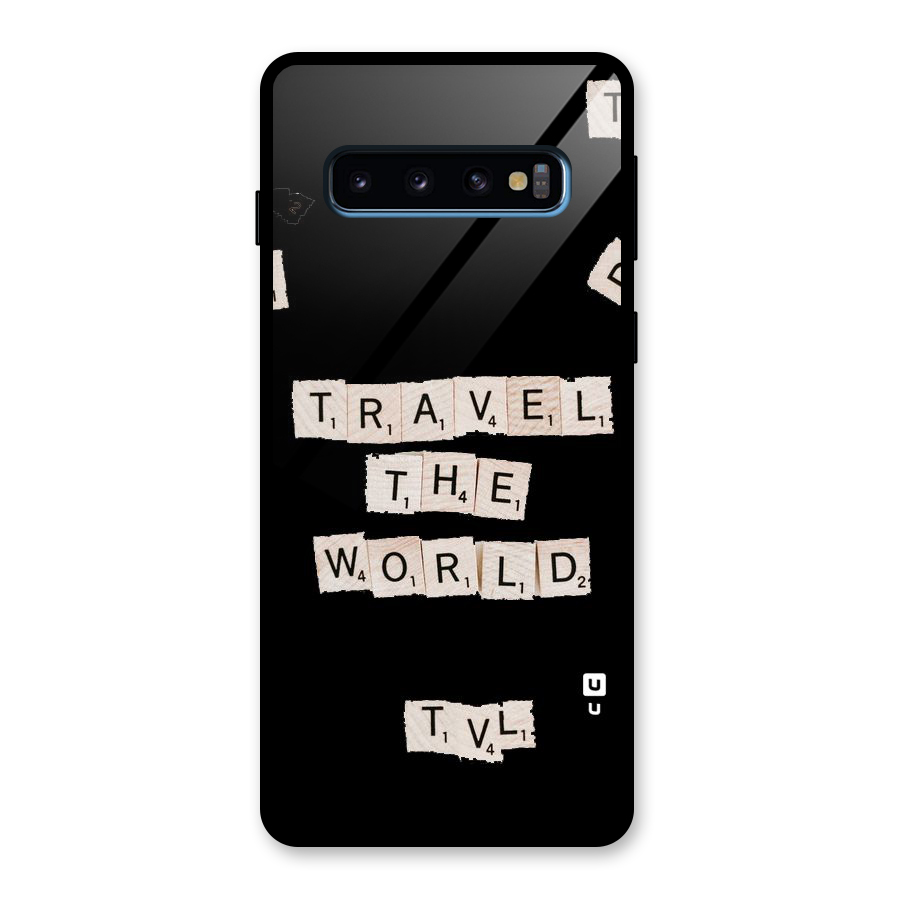 Blocks Travel Glass Back Case for Galaxy S10